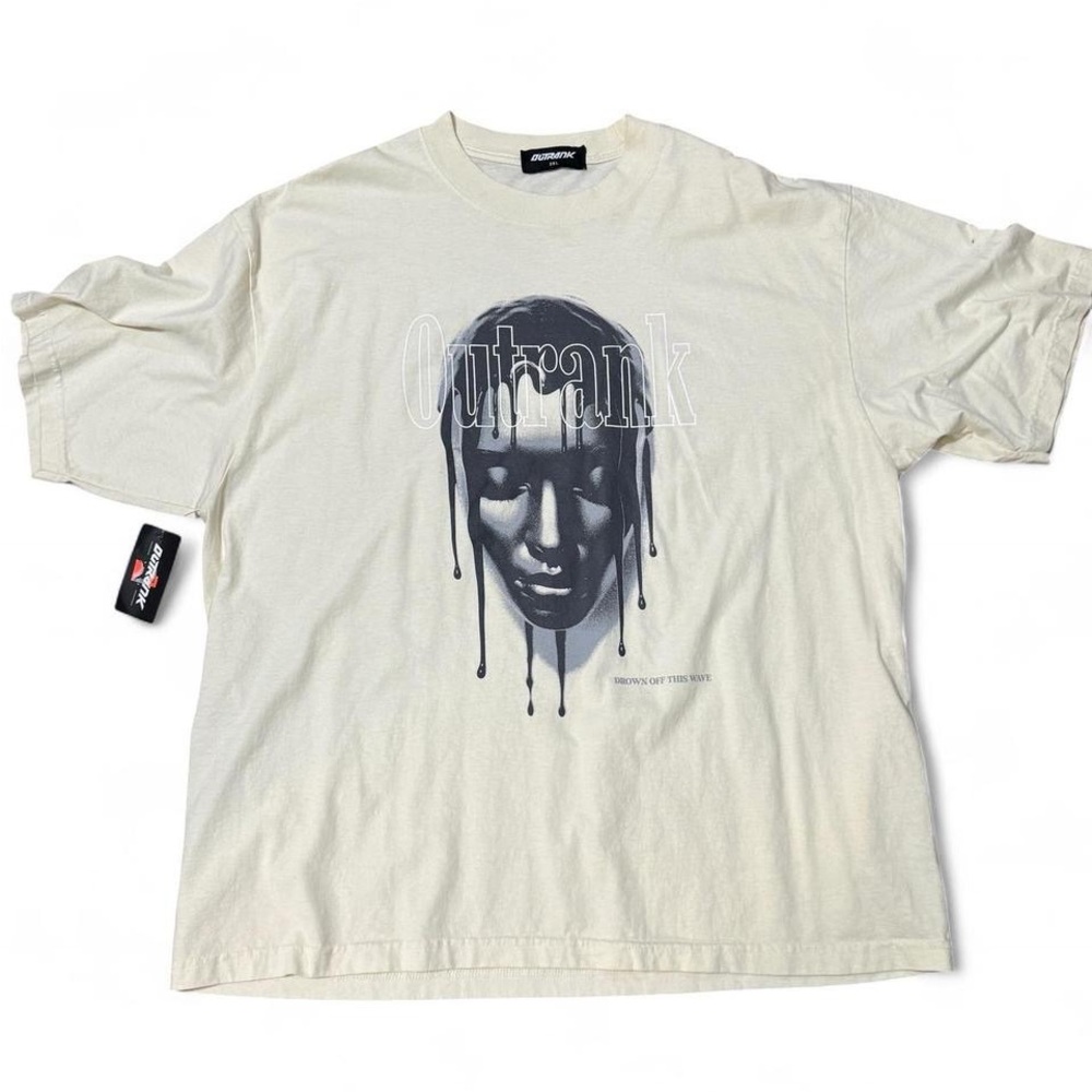Cream & Black Outrank Tee Size 2X
